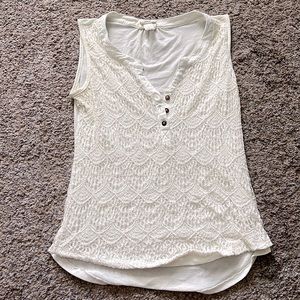 Large off white tank top